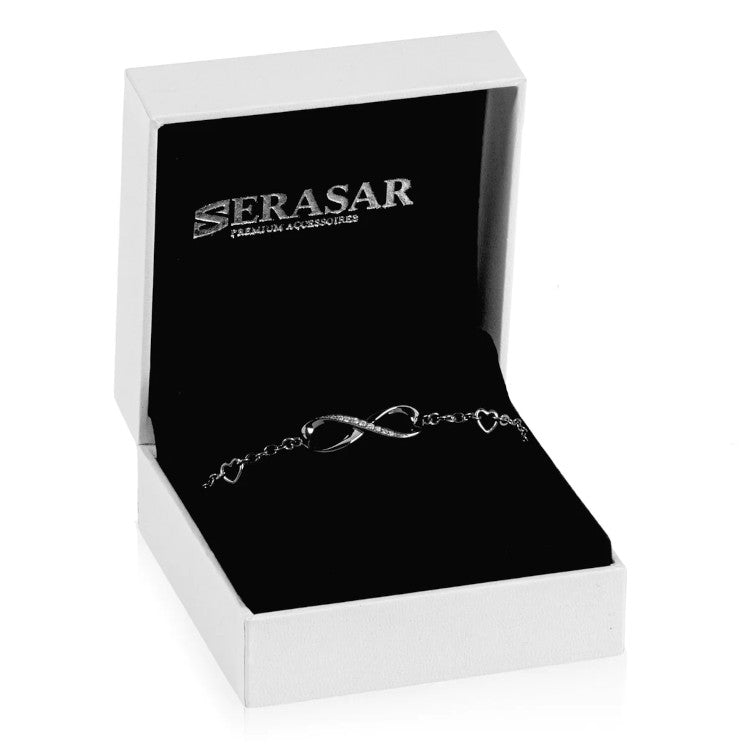 Infinity Bracelet “Infinity” 925 Sterling Silver - Black - Hallburg USA