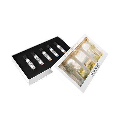 House of Fanatics Discovery Kit – A luxurious collection of bold, long-lasting fragrances. Available at Hallburg.ae.